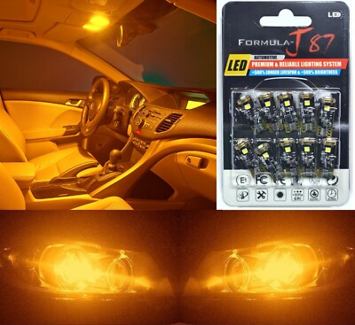 Canbus Error LED Light 168 Orange Amber Ten Bulbs Step Door Replacement Stock OE