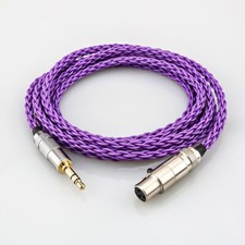 8Core Audio Headphone Upgraded Cable 3.5mm Stereo to Mini XLR for AKG Q701 K240S