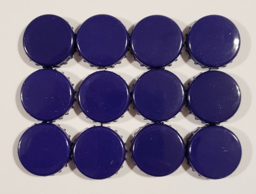 100 Blue Beer Bottle Crown Caps (Crimped, Used) Crafts Only - Picture 4 of 7
