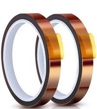 Heat Resistant Tape 10mmX33m Heat Transfer 108FT 2 Rolls Kapton Polyimide