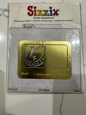 Sizzix Simple Impressions Brass Embossing Folder - Domino, Compass  38-9799  New