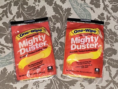 Guardsman One-Wipe Lot Of 2 Professional Mighty Duster Treated Cotton Dust Cloth