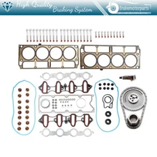 Head Bolts Kit Timing Chain Kit Head Gasket Set MLS Fits GMC Sierra 1500 4.8L 05