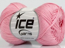 6-Skein Lot Almina Cotton Yarn fine 6x50g/169m Light Pink