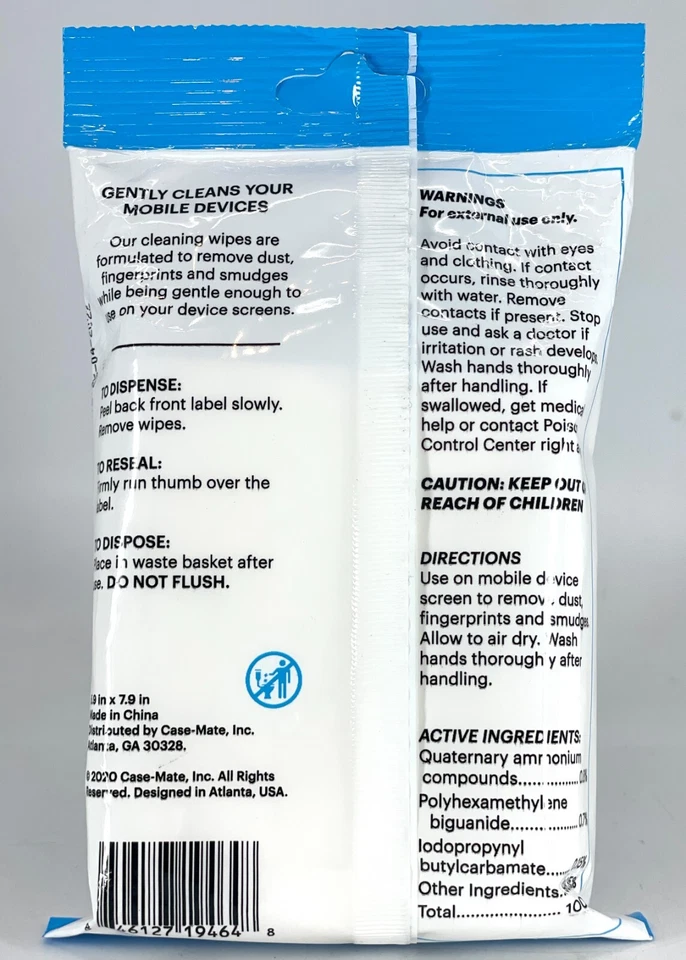 Toallitas de limpieza de pantalla LCD para lentes de cámara de teléfono - 20 toallitas húmedas Foto 2 de 3
