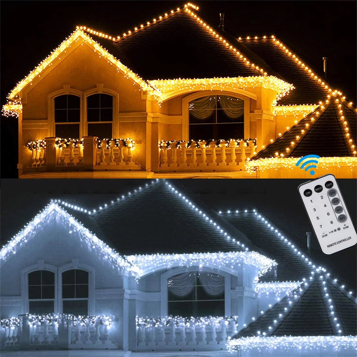 Christmas Icicle Lights Outdoor LED Curtain Fairy String Light