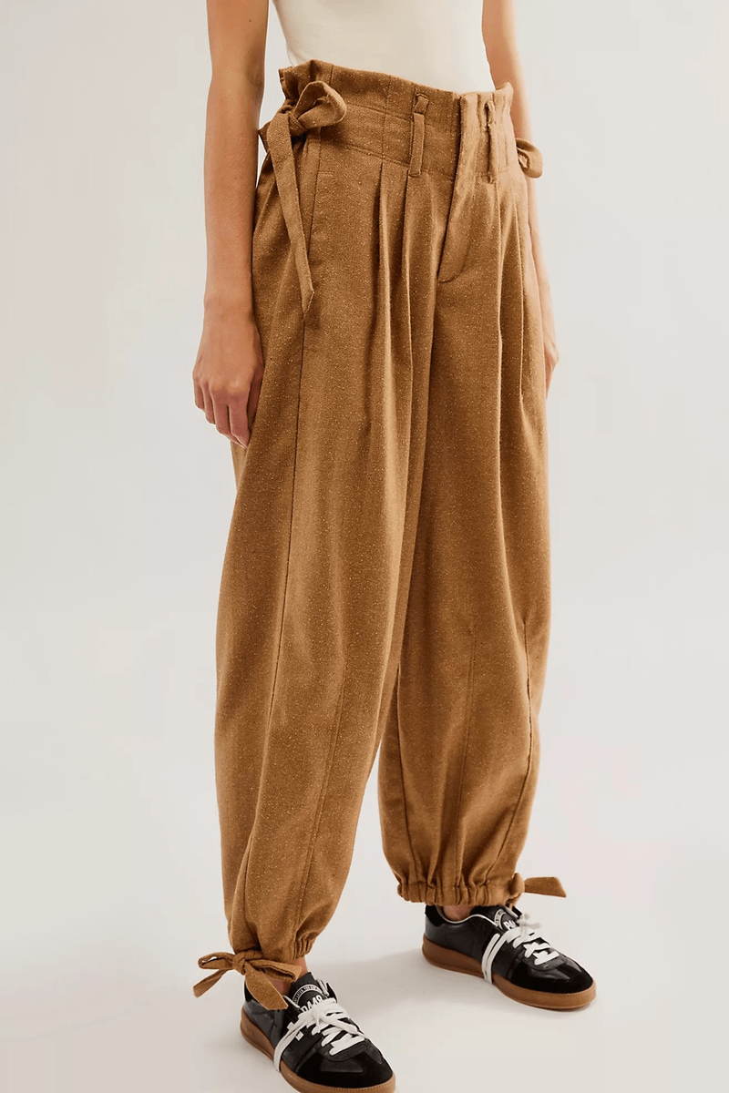 Free People Every Day's A Dream Tie Pants Bronze Combo | eBay