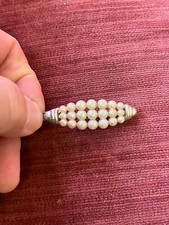 Vintage white pearls Barrette 1950's