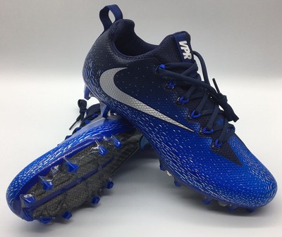 blue and silver football cleats