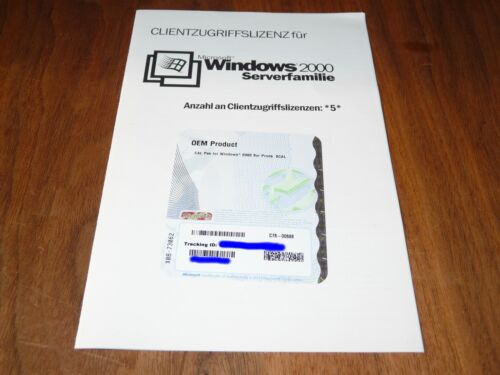 Windows Server 2000 Serverfamilie 5-CAL Clientzugriffslizenzen - Bild 1 von 1