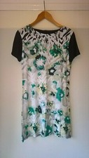 Paramour Floral dress t shirt size small S white black green midi mini BNWOT