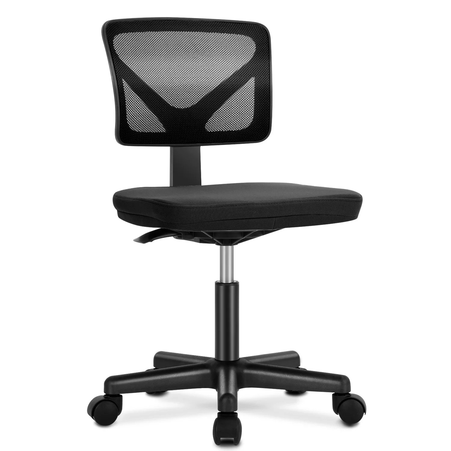 With Lumbar Support, Armless, Adjustable Height, 360&deg; Swivel