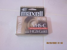 Maxell New Sealed Camcorder Tape VHS-C Premuim High Grade HGX-Gold TC-30