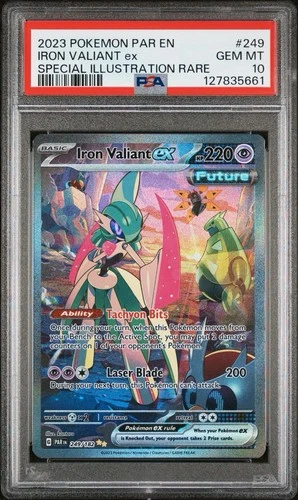 2023 POKEMON PAR EN-PARADOX RIFT #249 IRON VALIANT EX PSA 10