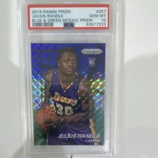 Panini Prizm 2014-15 Julius Randle #257 Blue/Green Mosaic RC PSA 10 Lakers