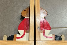 *Rare and Unique*Footballer Wooden Bookends Hand Made in UK