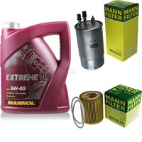 MANN-FILTER Inspektionspaket 5L Mannol Extreme 5W-40 FüR Fiat Croma 1.9 D