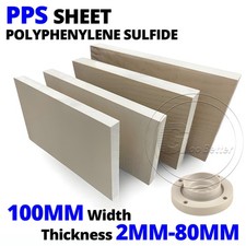 PPS Sheet Plastic Plate Polyphenylene Sulfide Board 100mm Width, 2mm-80mm Thick