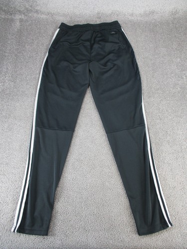 Adidas Track Pants Youth XL Gray White Stripes Tapered Leg * - Picture 15 of 17