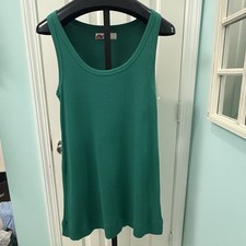 Free People Beach Women's Size Small Green Tracey Mini Ribbed Tank Dress