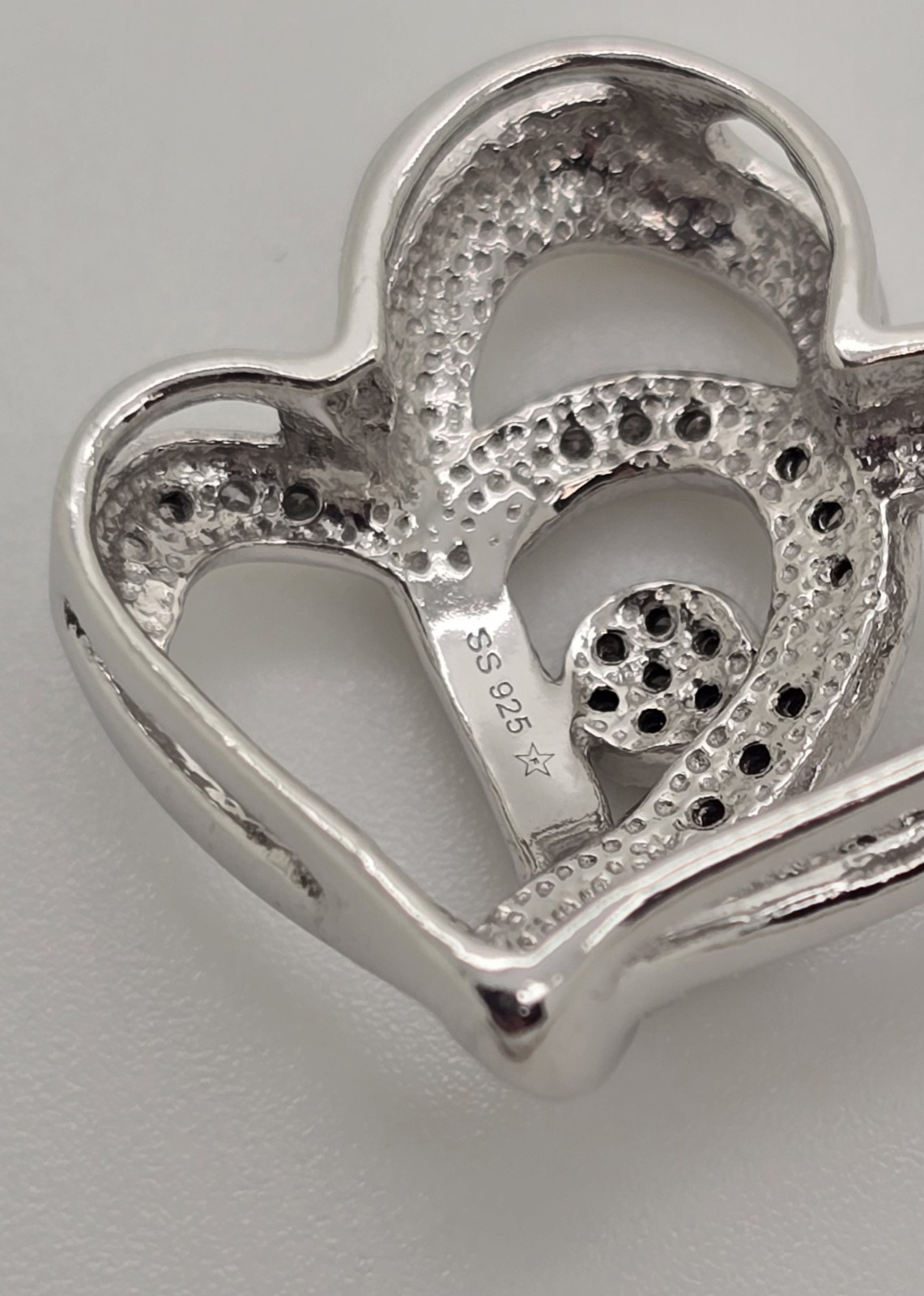 Sterling Silver Interlocking Double Heart Cluster… - image 10