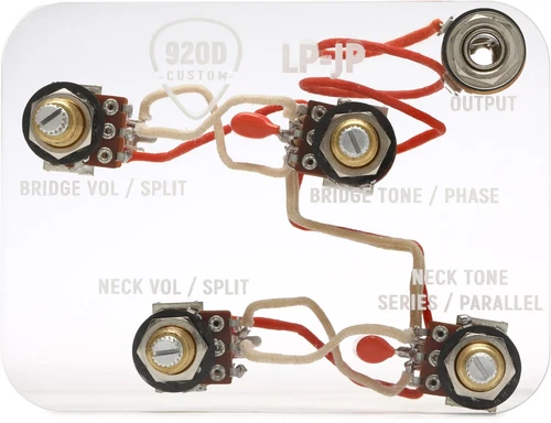 920D Custom Les Paul Wiring Harness with 4 Push-pull Pots (2-pack) Bundle