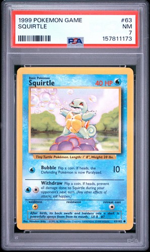 Squirtle graded PSA 7 for sale on eBay