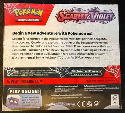 Pokmon Scarlet And Violet Base Booster Box Sealed W/CASE | eBay Pokmon Scarlet And Violet Base Booster Box Sealed W/CASE | eBay