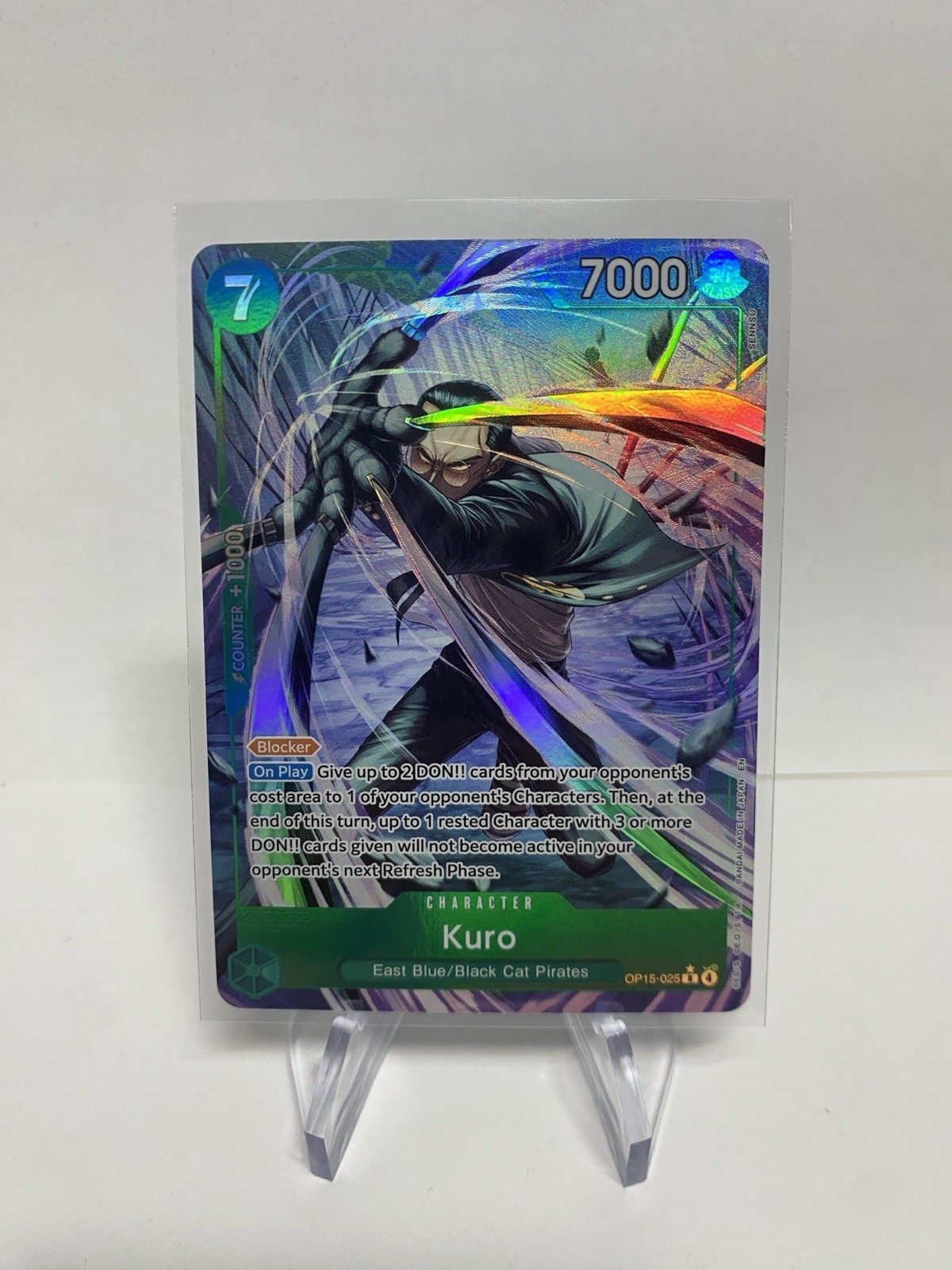 ONE PIECE Kuro (Alt Art) OP15-025 R Adventure on KAMI's Island ENGLISH OP15