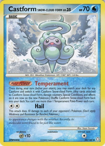 Castform Snow-Cloud Form 50/146 Legends Awakened Uncommon Normal Pokémon TCG