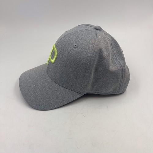 Puma Golf Tour Exclusive P Logo Mens Gray Hat Stretch Fit 110 Snapback Cap - Picture 3 of 8