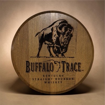 Buffalo Trace Barrel Head 21  Bourbon Whiskey Wall Decor Collectible