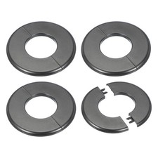 4Pcs Wall Split Flange Escutcheon Plate Buckle Pipe Cover 2"/51mm, Grey
