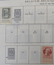 Stamp Belgium 1893 #60, 1905 #85; 1910 Semi-Postal B1; Parcel Post Q25 & Q27