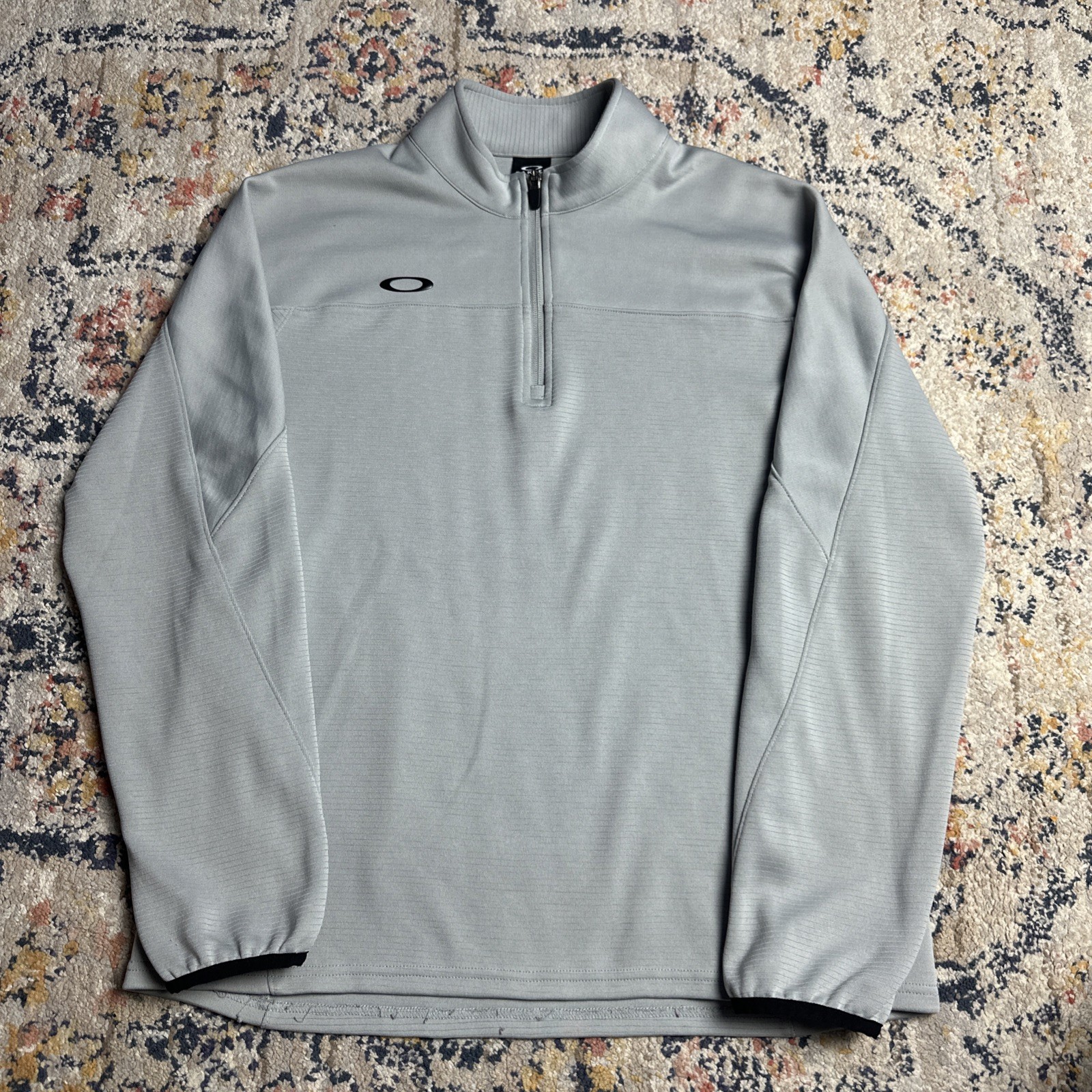 Oakley Pullover Men Large Gray Quarter Zip Perfor… - image 1