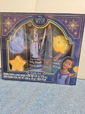 Disney WISH Scented Bubble Bath  Body Wash  Bath Bomb  Pouf 4 Piece Gift Set