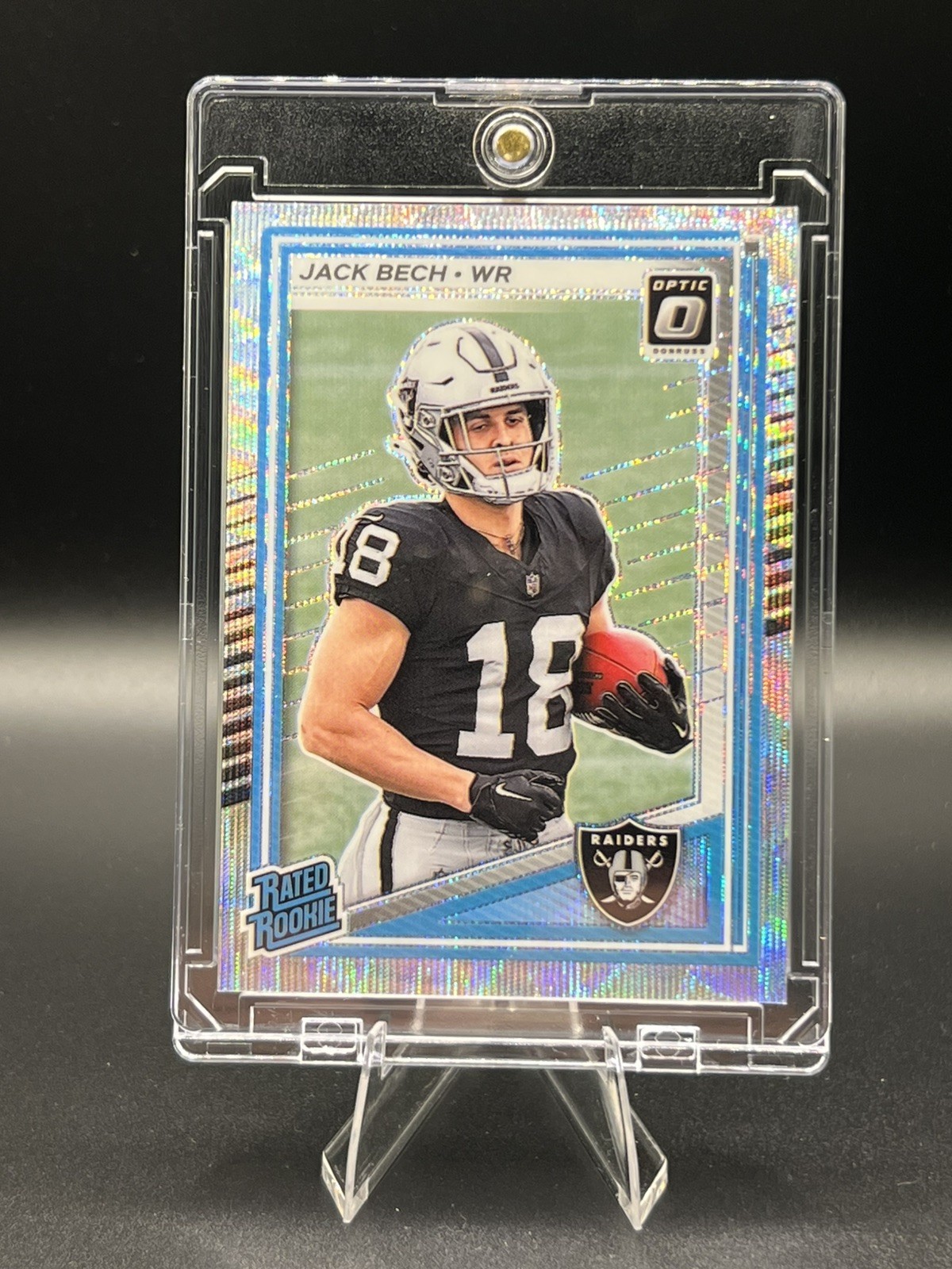 🔥JACK BECH 2025 DONRUSS OPTIC RATED ROOKIE WAVE PRIZM #211 RC /300 RAIDERS🔥