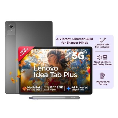Lenovo Idea Tab Plus with Pen Luna Grey 12GB RAM + 256GB ROM Wifi +5G 12.1'' 2.5K