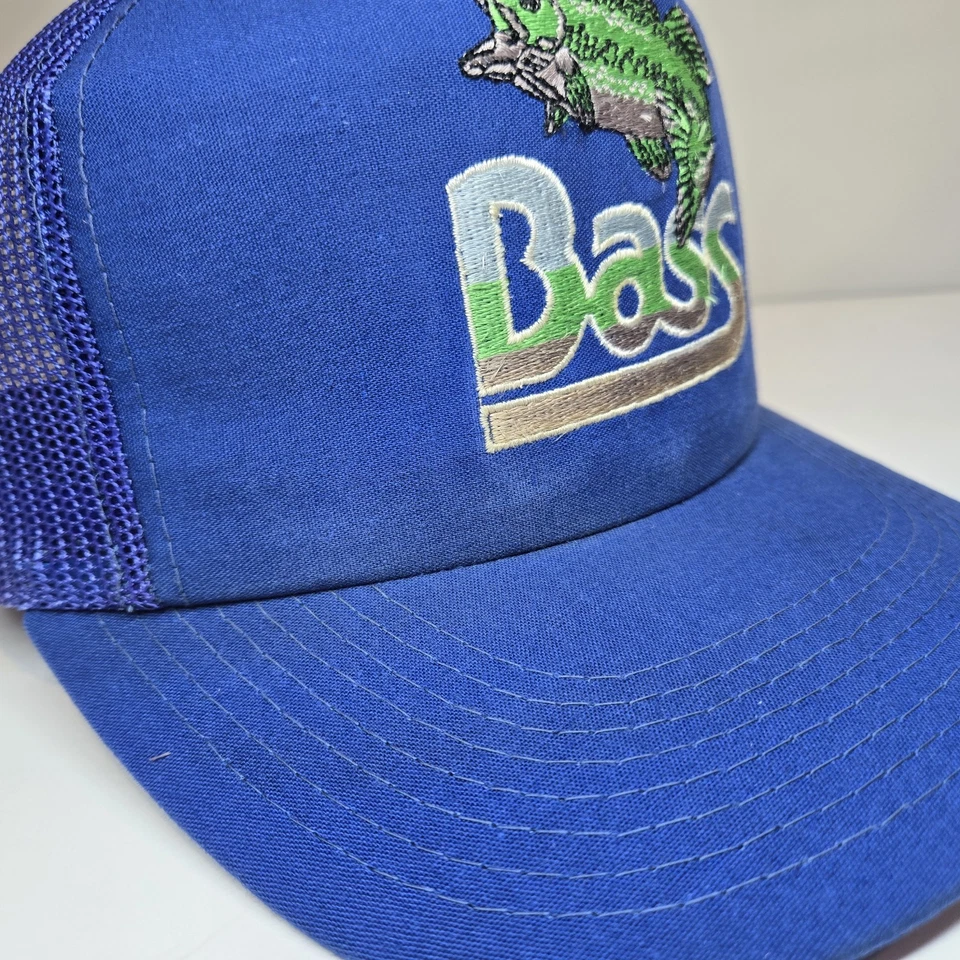 Gorra de bajo vintage con espalda a presión para hombre azul camionero malla Ya-Hopi MMB bordada Foto 3 de 4