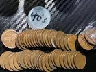 1940's Lincoln Wheat Cent Roll 50 Coins Mixed Dates Fair-Very Good Condition