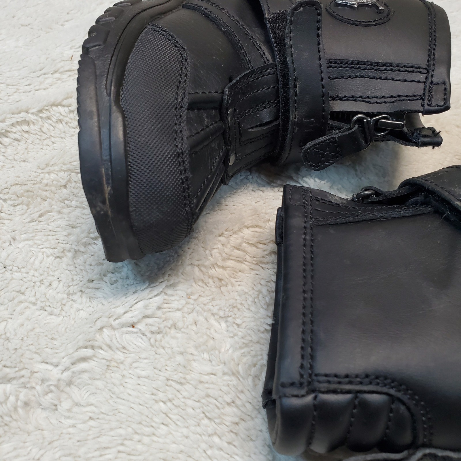 Polo Ralph Lauren Black Moto Conquered Casual Everyday Combat Boot Girl Boy 10 thumbnail 9