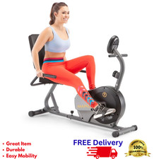 Recumbent Magnetic Exercise Bike 8 Resistance Levels 300lb Capacity