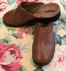 CLARKS PATTY TAYNA MULE CLOGS SHOES Size 8.5 Brown Leather Textured  Bohemian — photo 2