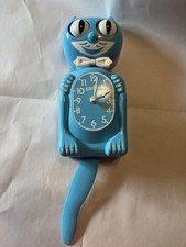 Kit Cat Wall Clock Blue AS IS for Parts/Repai...