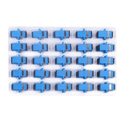 50 Pcs SC to SC Fiber Optical Coupler Singlemode Simplex Adapter Connector