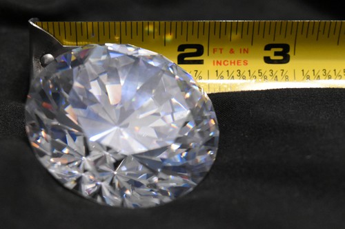 Large Cubic Zirconia 50mm (5cm) Round White/Clear CZ Gemstone
