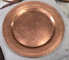 Vintage Hammered Copper Plate 12 Inch Diameter Weighs 1 Lb 3 Oz — photo 2