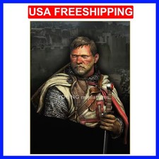 1/10 TEMPLAR KNIGHT Resin Figure Bust GK Movie role Historical and humanistic...