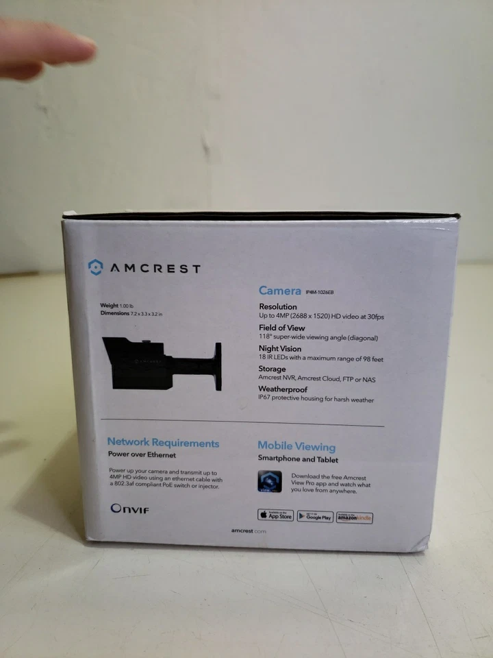 Amcrest 4MP UltraHD PoE Outdoor Bullet Camera - Image 2 of 4
