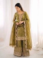 Women's Indian Pakistani Wedding Party Wear Palazzo Suit Salwar Kameez Bollywood